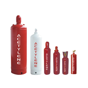 Acétylène de cylindre en acier sans soudure rechargeable