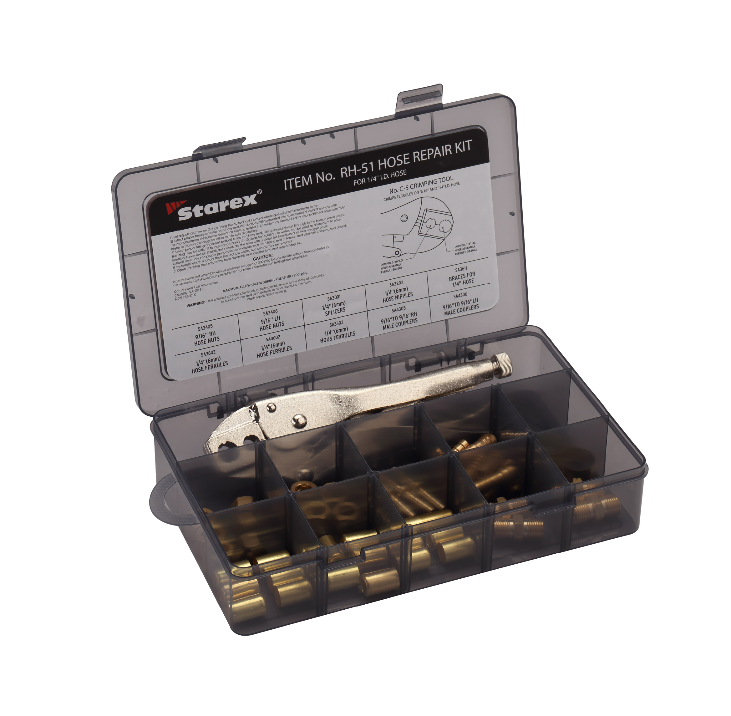 Kit de réparation et d'assemblage de tuyau 1/4'