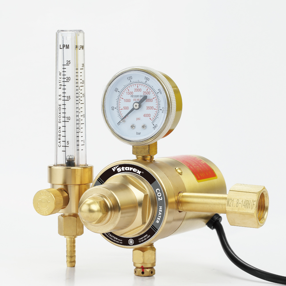 Débitmètre régulateur de chauffage CO2 en laiton de haute qualité